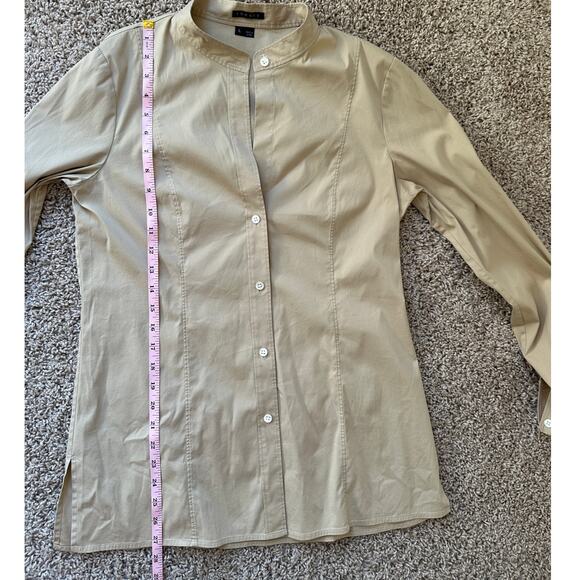 Theory Bundle of 2 Shirts, Cotton Blend, Grey/Tan Button Ups, Large - Picture 12 of 12